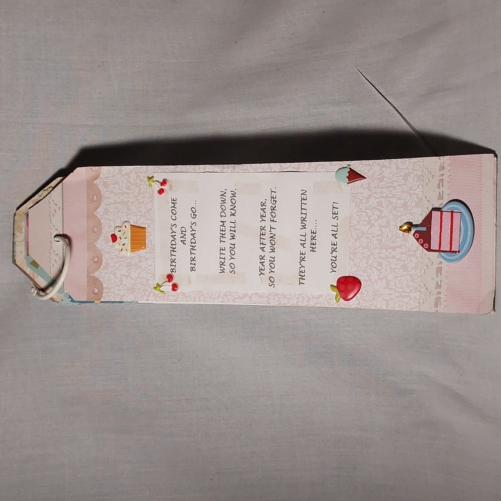 Handmade One of a Kind 12 Month Calendar on a Ring